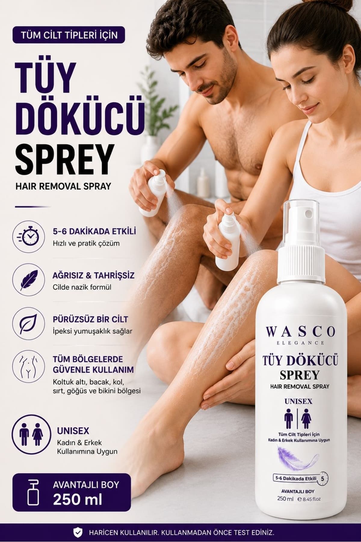 اسپری کرم موبر مردانه Wasco Elegance 250 ml اسپری کرم موبر مردانه Wasco Elegance 250 ml