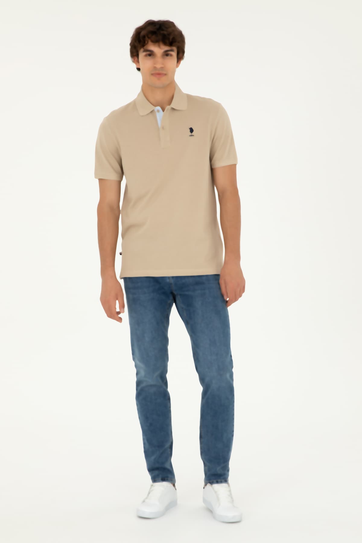 تیشرت مردانه U.S. Polo Assn. یقه پولو فیت معمولی خاکی روشن مدل 50279611-VR183 تیشرت مردانه U.S. Polo Assn. یقه پولو فیت معمولی خاکی روشن مدل 50279611-VR183