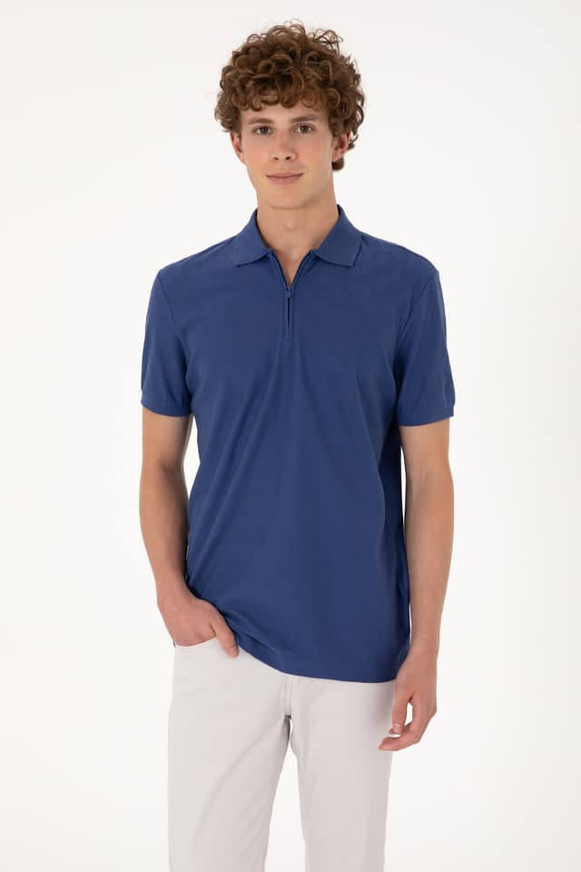 تیشرت مردانه U.S. Polo Assn. فیت معمولی زیپدار سرمهای روشن طرحدار مدل 50300832-VR059 تیشرت مردانه U.S. Polo Assn. فیت معمولی زیپدار سرمهای روشن طرحدار مدل 50300832-VR059