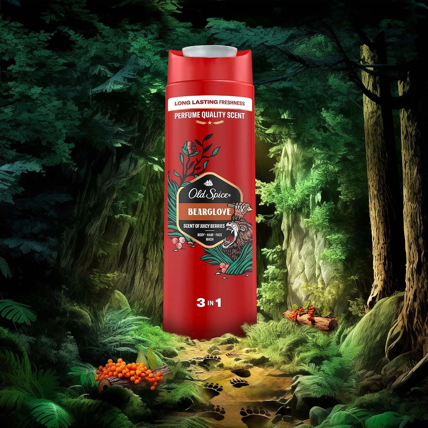 شامپو و ژل دوش مردانه Old Spice Bearglove، 400 ml شامپو و ژل دوش مردانه Old Spice Bearglove، 400 ml