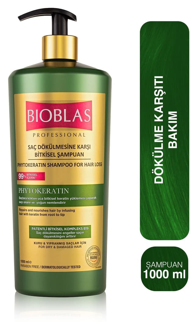 شامپو ضدریزش مو Bioblas حاوی Phytokeratin برای موهای آسیبدیده 1.000 Ml شامپو ضدریزش مو Bioblas حاوی Phytokeratin برای موهای آسیبدیده 1.000 Ml