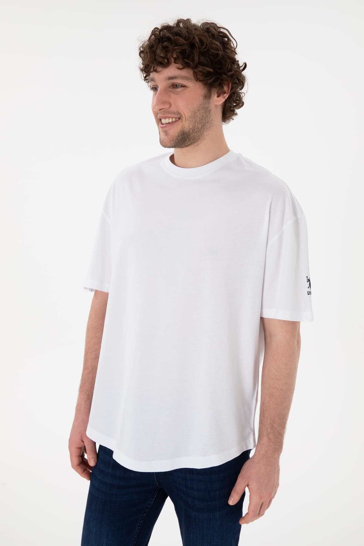 تیشرت مردانه U.S. Polo Assn. فیت بلند یقه گرد سفید ساده مدل 50305988-VR013 تیشرت مردانه U.S. Polo Assn. فیت بلند یقه گرد سفید ساده مدل 50305988-VR013