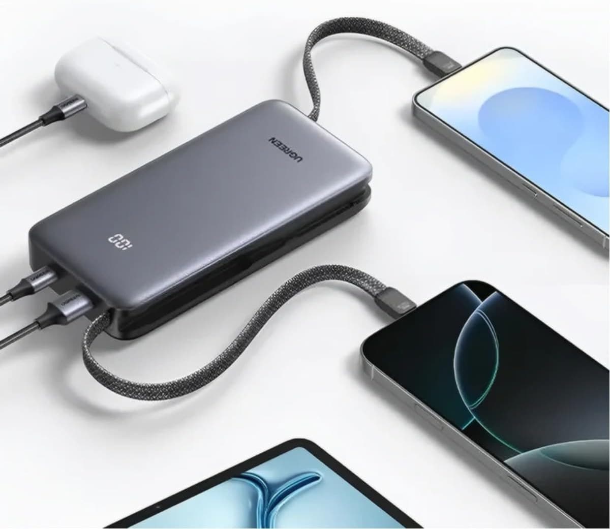 پاوربانک Ugreen مدل PB528 با ظرفیت 20000mAh و توان 30W همراه با کابل USB-C خاکستری پاوربانک Ugreen مدل PB528 با ظرفیت 20000mAh و توان 30W همراه با کابل USB-C خاکستری