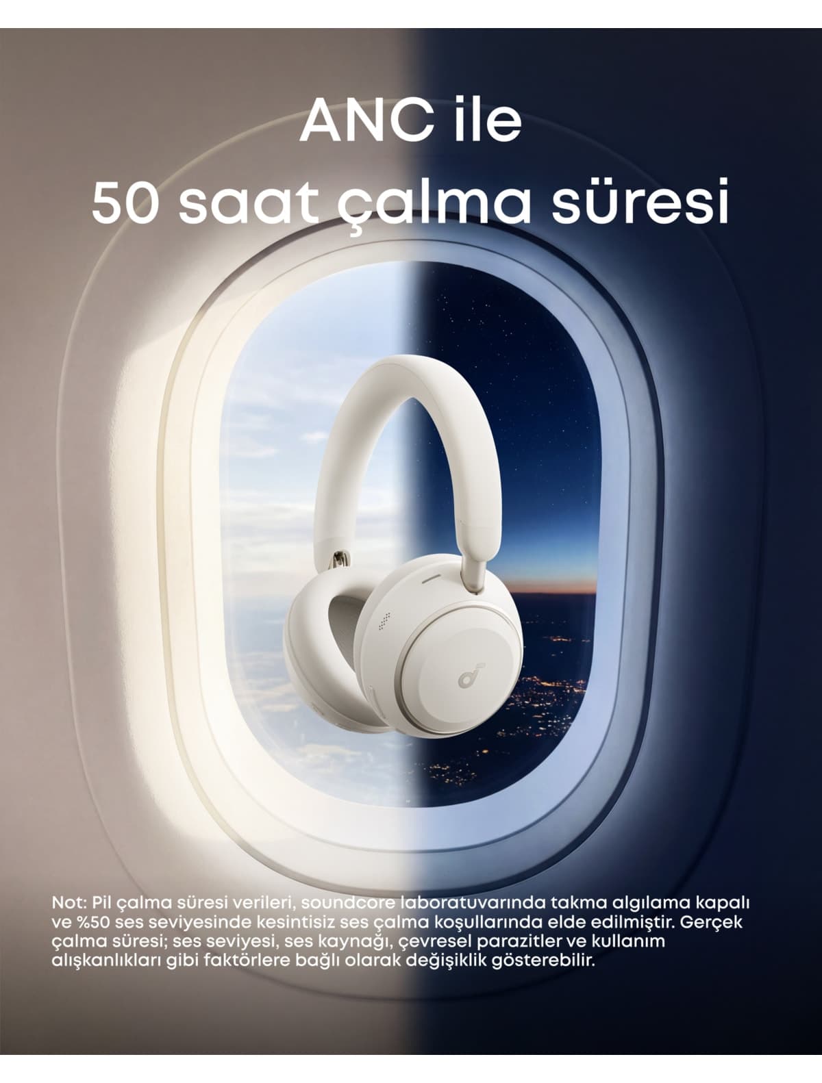 هدفون بلوتوثی Anker Soundcore Space 2 رویگوش حذف نویز فعال سفید مدل D1402 هدفون بلوتوثی Anker Soundcore Space 2 رویگوش حذف نویز فعال سفید مدل D1402