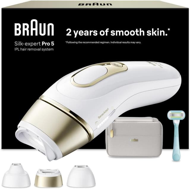 دستگاه لیزر خانگی Braun Silk·expert Pro 5 با کیف و ۳ هد مدل PL5351 دستگاه لیزر خانگی Braun Silk·expert Pro 5 با کیف و ۳ هد مدل PL5351
