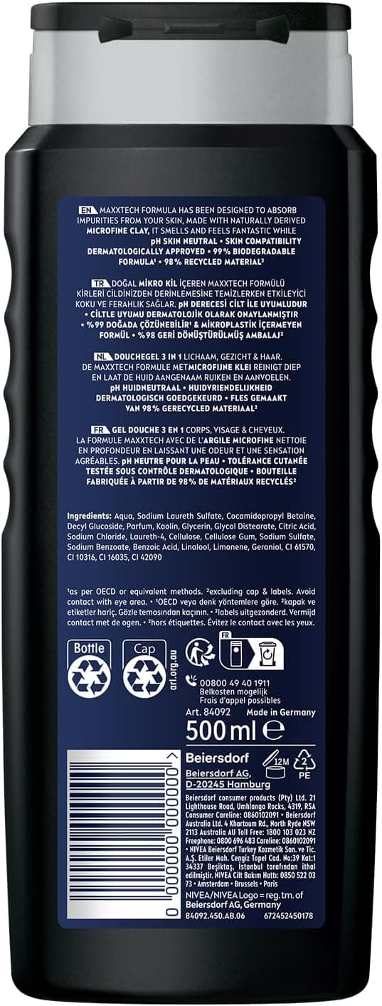 ژل حمام و دوش مردانه NIVEA MEN Deep Darkwood 500 ml ژل حمام و دوش مردانه NIVEA MEN Deep Darkwood 500 ml