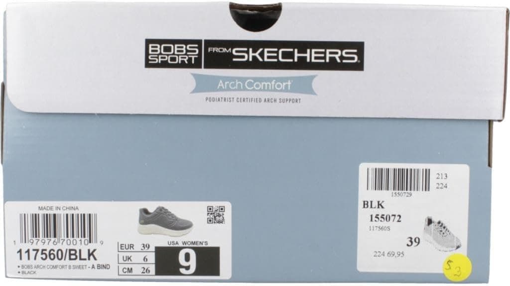 کفش ورزشی زنانه Skechers مشکی مدل BOBS ARCH COMFORT B SWEET - A BİND سایز 38.5 کفش ورزشی زنانه Skechers مشکی مدل BOBS ARCH COMFORT B SWEET - A BİND سایز 38.5