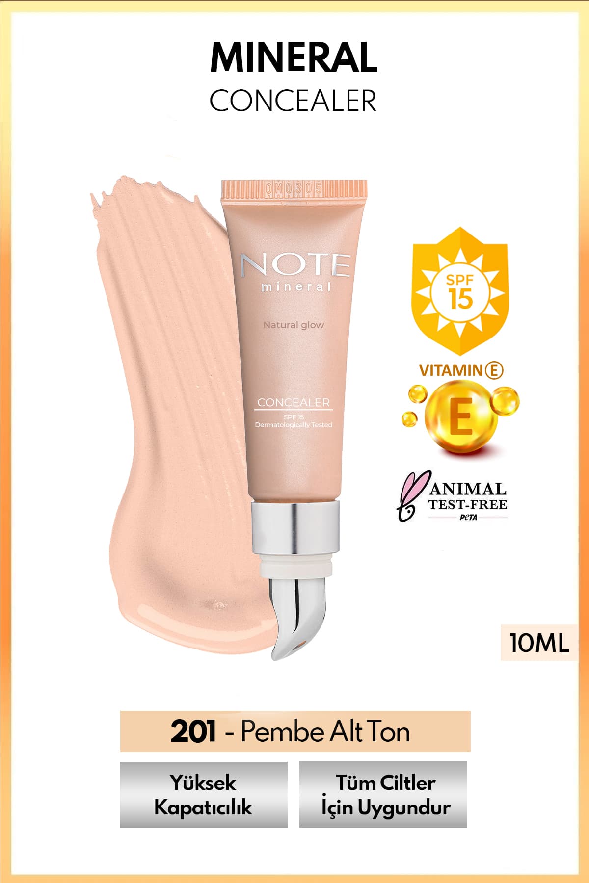 کانسیلر زیر چشم Note Cosmetics مینرال با پوشش بالا و سری فلزی SPF 15 رنگ روشن 201 کانسیلر زیر چشم Note Cosmetics مینرال با پوشش بالا و سری فلزی SPF 15 رنگ روشن 201