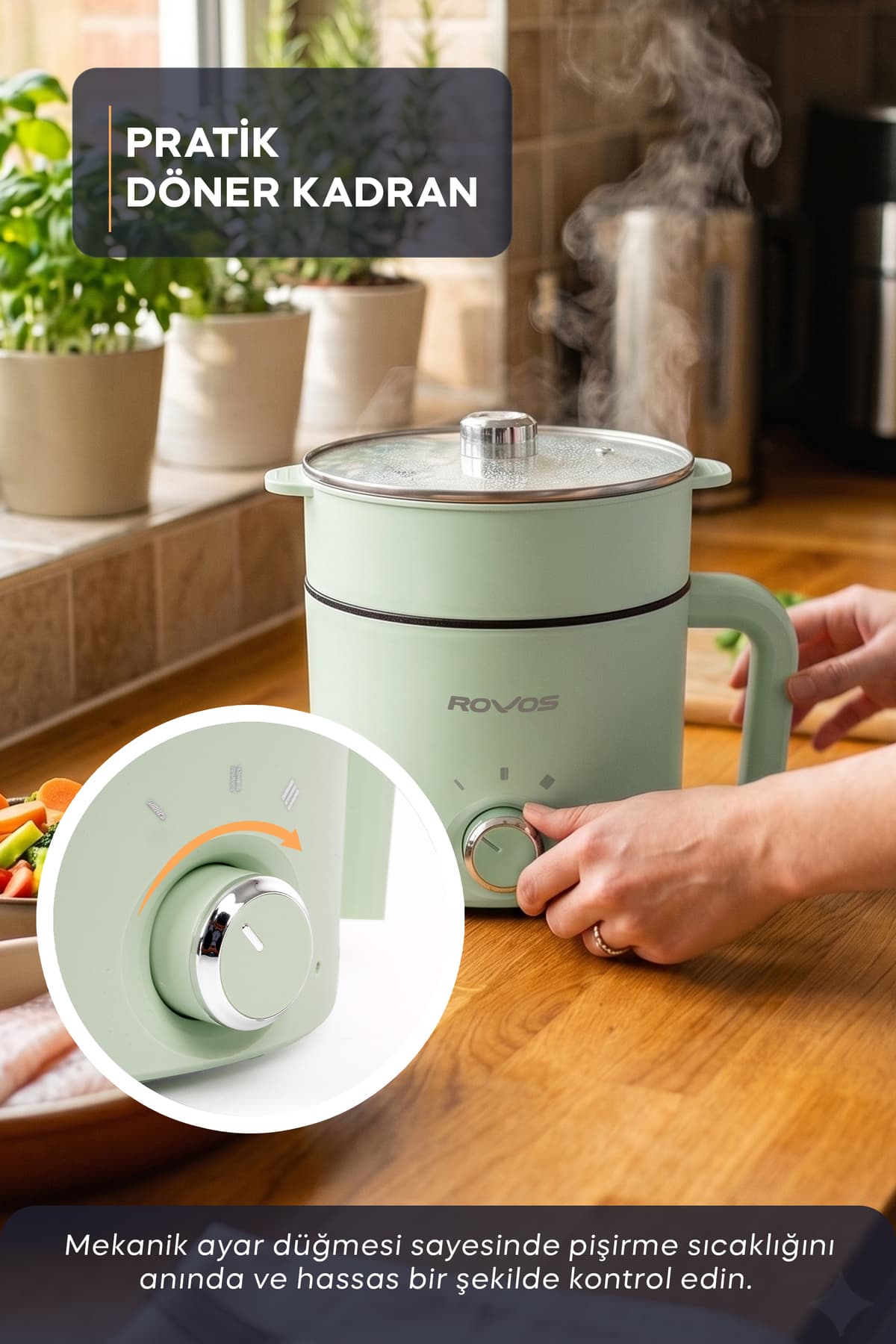 دستگاه پختوپز برقی چندکاره Pikas Rovos با قابلیت بخارپز و پخت در روغن مدل RV-5100 دستگاه پختوپز برقی چندکاره Pikas Rovos با قابلیت بخارپز و پخت در روغن مدل RV-5100