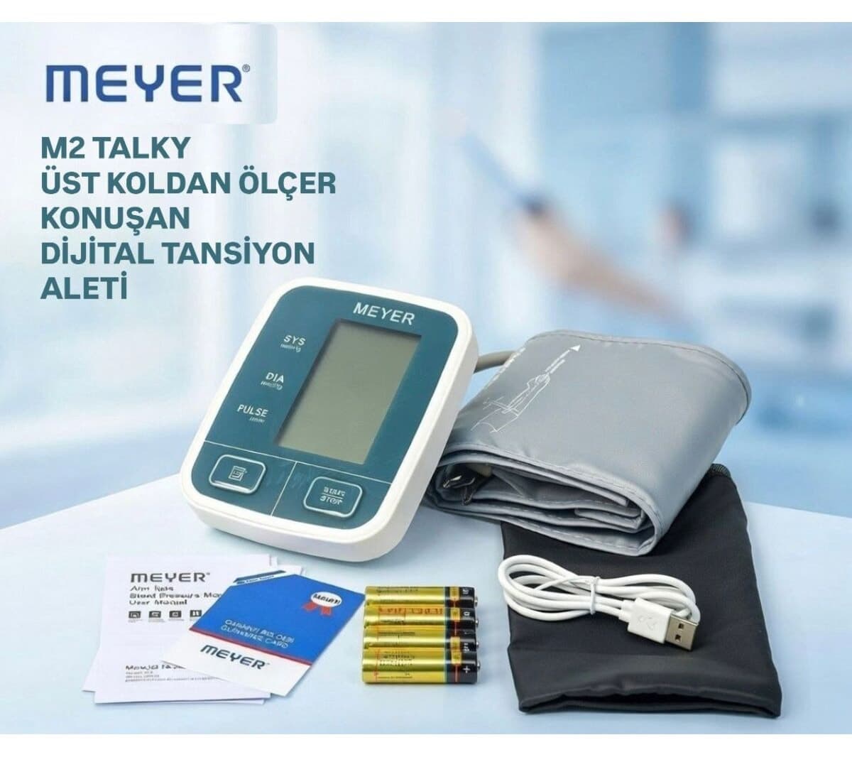 دستگاه فشار خون بازویی دیجیتال Meyer گویا مدل M2 Talky دستگاه فشار خون بازویی دیجیتال Meyer گویا مدل M2 Talky