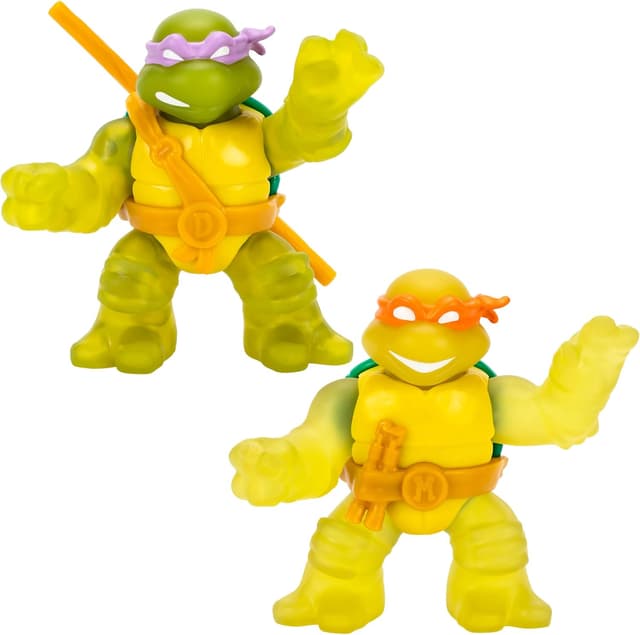 فیگور اسباببازی Heroes of Goo Jit Zu از مجموعه Teenage Mutant Ninja Turtles مدل Turtle Power Team Up، 2 Pack، Donatello و Michelangelo، کشسان تا 3 برابر اندازه فیگور اسباببازی Heroes of Goo Jit Zu از مجموعه Teenage Mutant Ninja Turtles مدل Turtle Power Team Up، 2 Pack، Donatello و Michelangelo، کشسان تا 3 برابر اندازه
