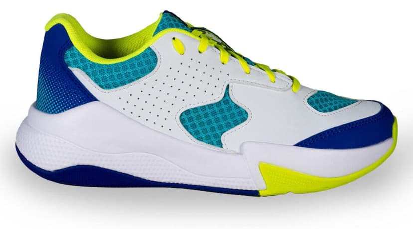کفش والیبال کودکانه Decathlon ALLSIX سفید آبی سبز مدل VS100 Confort کفش والیبال کودکانه Decathlon ALLSIX سفید آبی سبز مدل VS100 Confort
