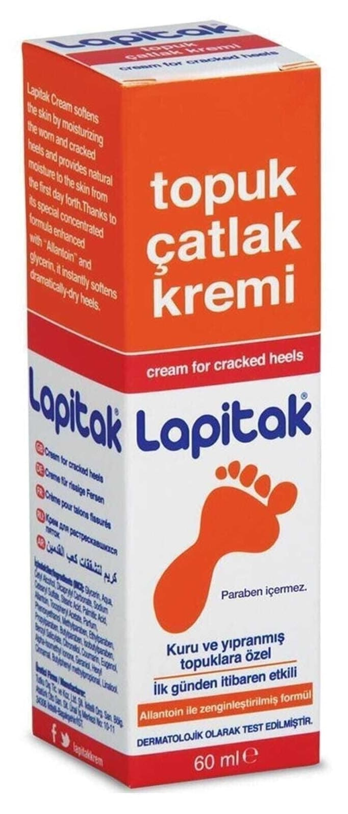 کرم ترک پاشنه Lapitak برای پاشنههای خشک و آسیبدیده 60 ml کرم ترک پاشنه Lapitak برای پاشنههای خشک و آسیبدیده 60 ml