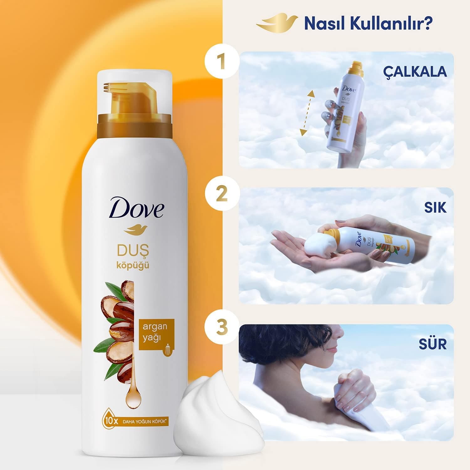 فوم دوش Dove با فرمول کرمی و کف 10 برابر غلیظتر سفید 200 ml فوم دوش Dove با فرمول کرمی و کف 10 برابر غلیظتر سفید 200 ml