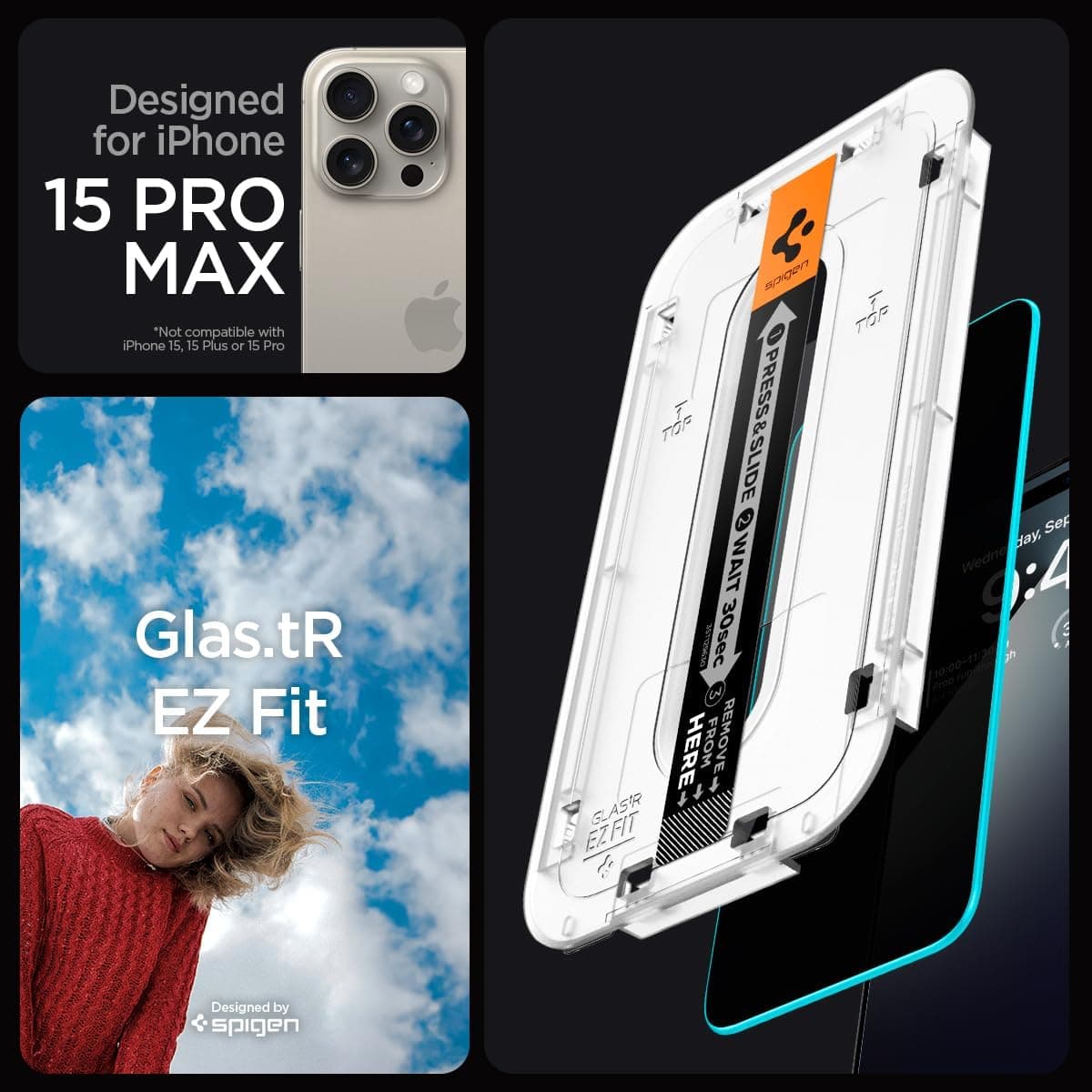 محافظ صفحهنمایش حریمخصوصی Spigen GLAStR EZ FIT iPhone 15 Pro MAX 2 عددی محافظ صفحهنمایش حریمخصوصی Spigen GLAStR EZ FIT iPhone 15 Pro MAX 2 عددی