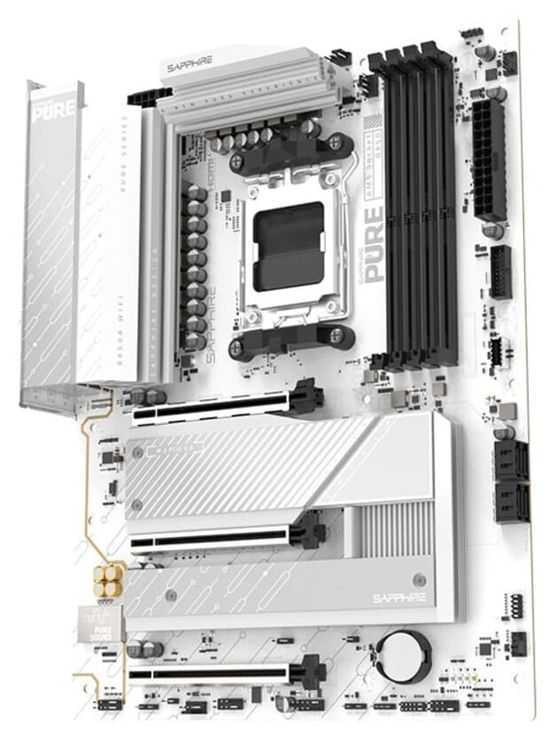 مادربرد SAPPHIRE PURE B850A WIFI 7 سوکت AM5 DDR5 چیپست AMD B850 مادربرد SAPPHIRE PURE B850A WIFI 7 سوکت AM5 DDR5 چیپست AMD B850
