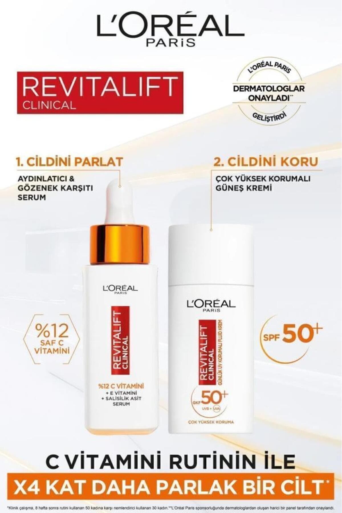 ست ۲ عددی کرم ضد آفتاب صورت L'Oreal Paris Revitalift Clinical 50+ SPF ست ۲ عددی کرم ضد آفتاب صورت L'Oreal Paris Revitalift Clinical 50+ SPF