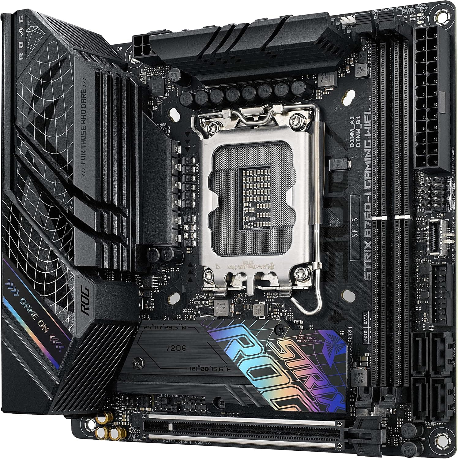 مادربرد ASUS ROG Strix B760-I Gaming WiFi mini-ITX سوکت LGA 1700 مشکی مادربرد ASUS ROG Strix B760-I Gaming WiFi mini-ITX سوکت LGA 1700 مشکی