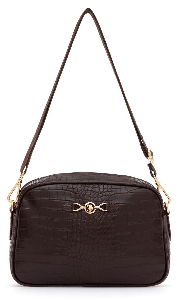 کیف دوشی زنانه U.S. Polo Assn. قهوهای طرح کروکو مدل 50317817-VR029 کیف دوشی زنانه U.S. Polo Assn. قهوهای طرح کروکو مدل 50317817-VR029