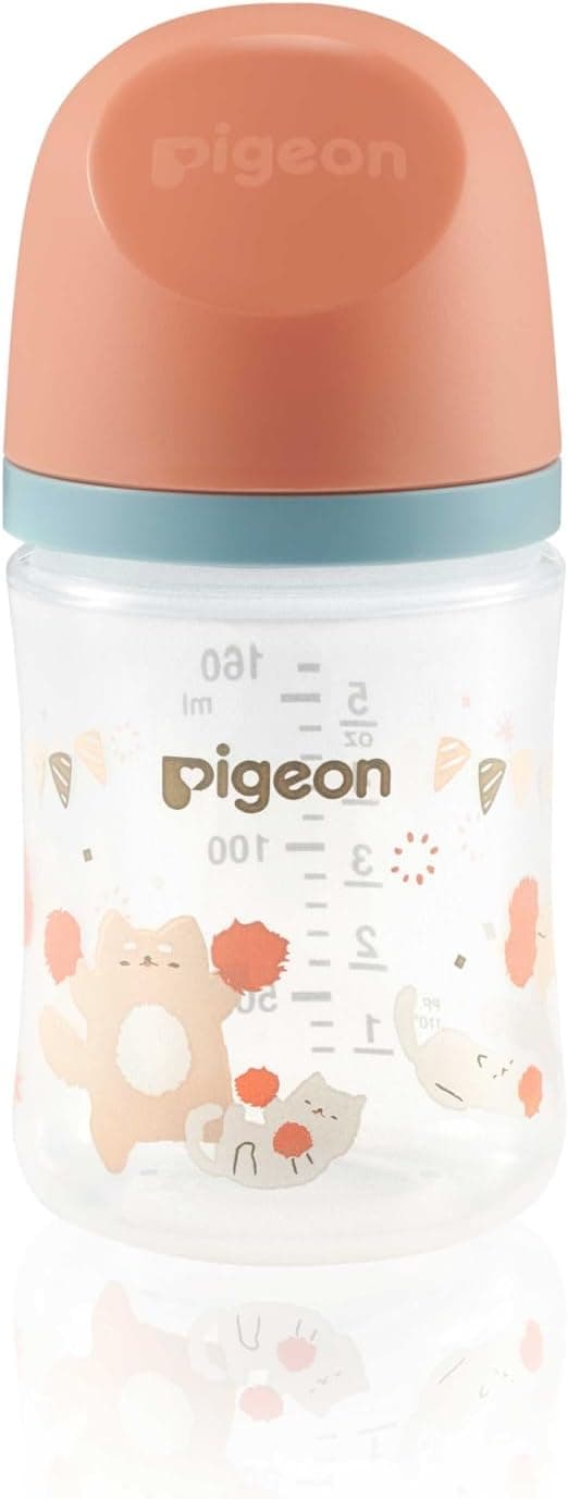 شیشه شیر Pigeon Softouch دهانه پهن Peristaltic PLUS سرشیر SS بدون BPA 0+ ماه 160ml شیشه شیر Pigeon Softouch دهانه پهن Peristaltic PLUS سرشیر SS بدون BPA 0+ ماه 160ml