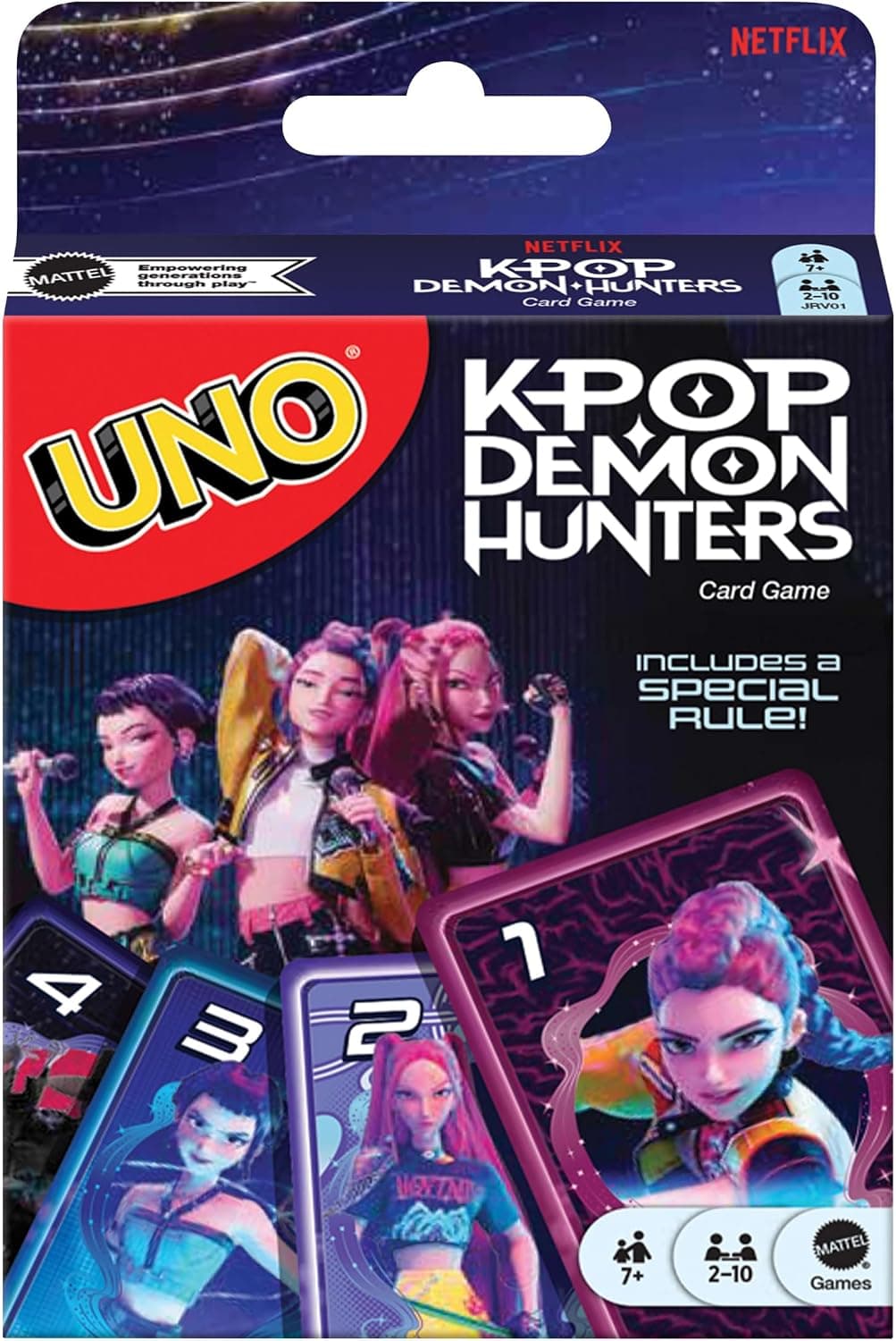 بازی کارتی UNO K POP Demon Hunters از Mattel Games بازی کارتی UNO K POP Demon Hunters از Mattel Games