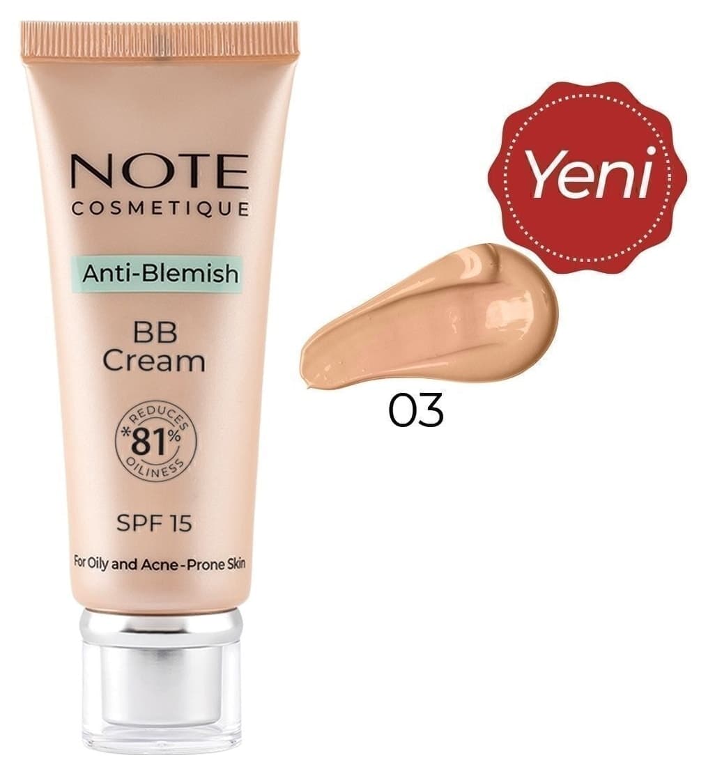 کرم BB ضدجوش پوستهای مستعد آکنه Note Cosmetics با SPF 15 رنگ بژ طبیعی مدل 03 کرم BB ضدجوش پوستهای مستعد آکنه Note Cosmetics با SPF 15 رنگ بژ طبیعی مدل 03