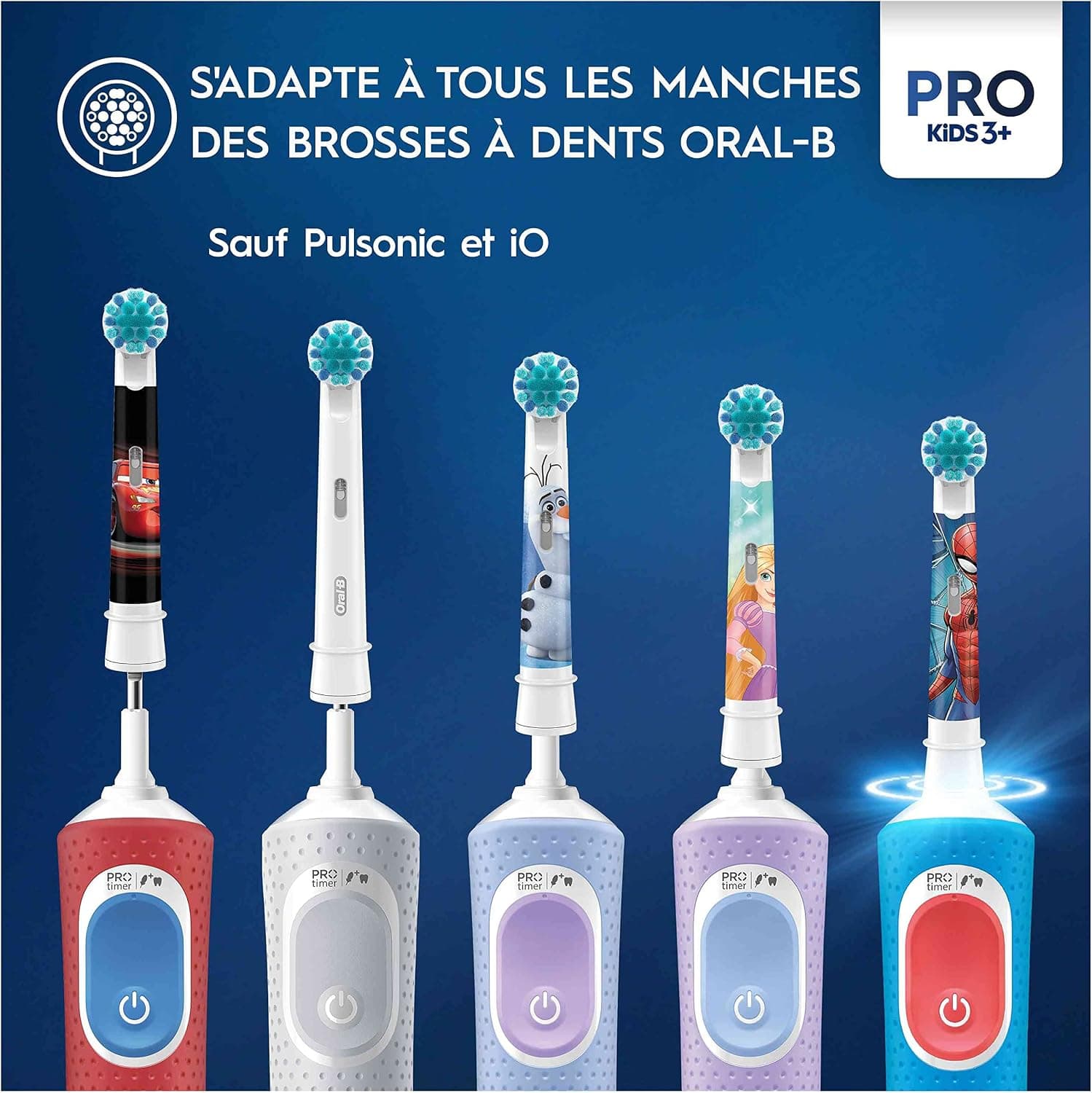 سری مسواک برقی کودک Oral-B با طرح Spiderman، الیاف فوقالعاده نرم، مناسب 3+ سال، بسته 4 عددی، سفید سری مسواک برقی کودک Oral-B با طرح Spiderman، الیاف فوقالعاده نرم، مناسب 3+ سال، بسته 4 عددی، سفید