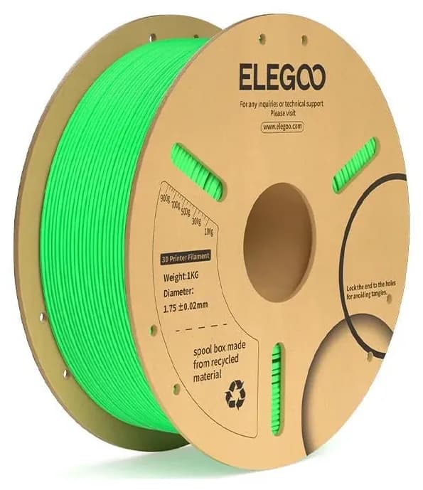 فیلامنت پرینتر سه بعدی ELEGOO PLA+ سبز نئونی فیلامنت پرینتر سه بعدی ELEGOO PLA+ سبز نئونی