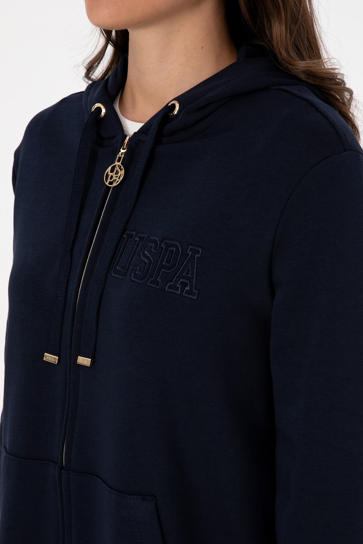 سویشرت زنانه U.S. Polo Assn. سرمهای زیپدار کاپوتدار مدل 50307714-VR033 سویشرت زنانه U.S. Polo Assn. سرمهای زیپدار کاپوتدار مدل 50307714-VR033