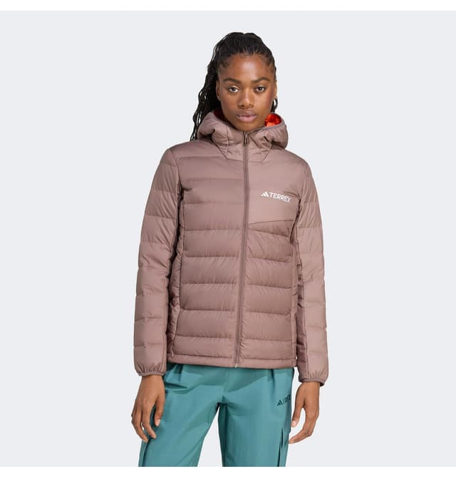 کاپشن زنانه adidas Terrex Multi Light Down Climawarm کلاهدار قهوهای پیادهروی کاپشن زنانه adidas Terrex Multi Light Down Climawarm کلاهدار قهوهای پیادهروی