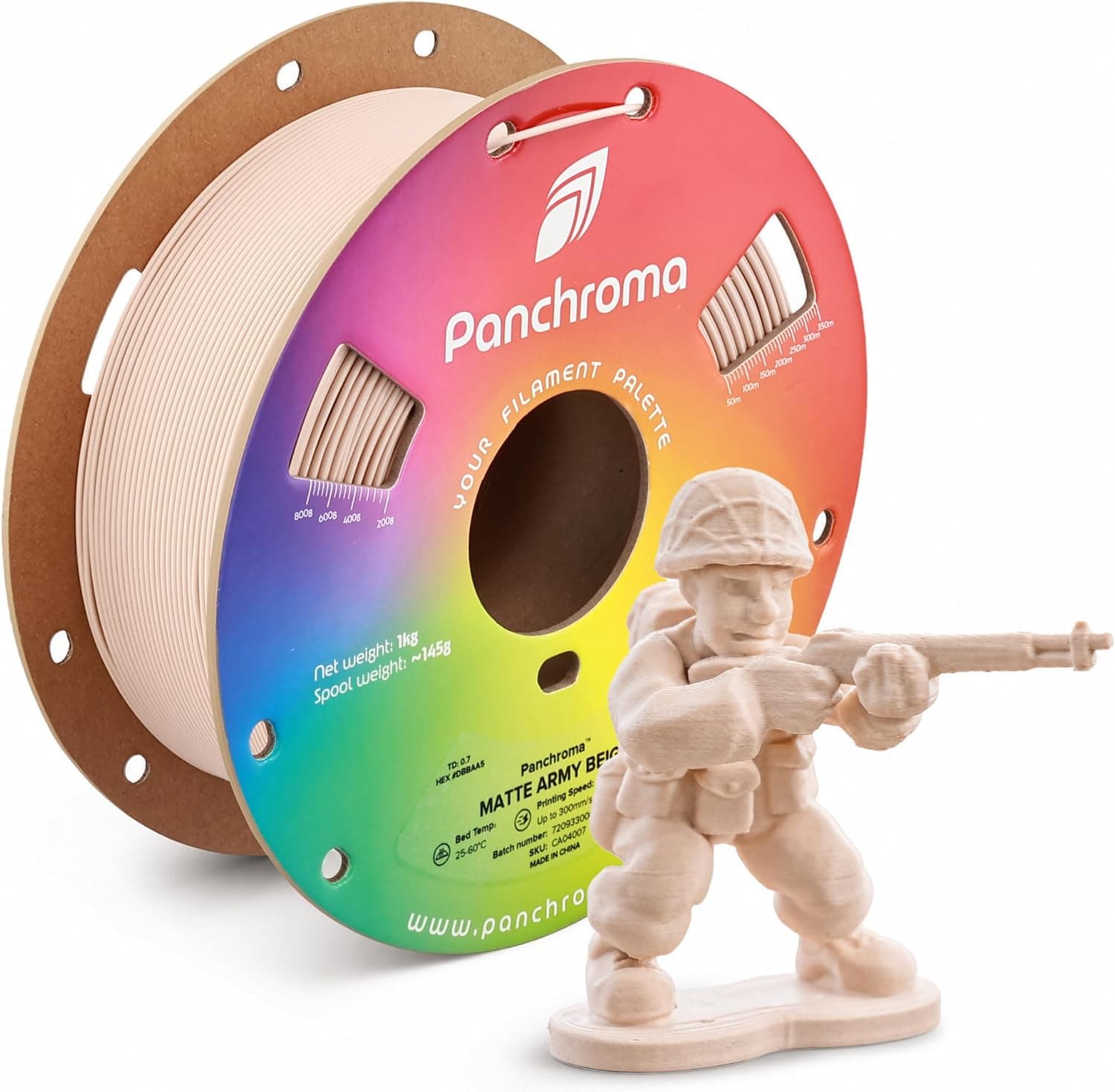 فیلامنت پرینتر سه بعدی Polymaker بژ ارتشی مات Panchroma PLA 1.75 mm 1 kg فیلامنت پرینتر سه بعدی Polymaker بژ ارتشی مات Panchroma PLA 1.75 mm 1 kg