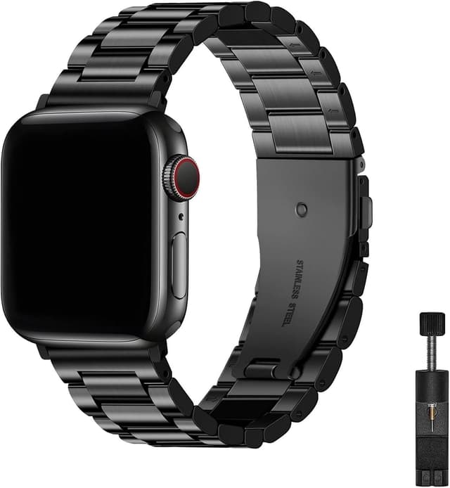 بند فلزی سهتکه EWEC مناسب Apple Watch از استیل ضدزنگ 49mm/46mm/45mm/44mm/42mm/41mm/40mm/38mm بند فلزی سهتکه EWEC مناسب Apple Watch از استیل ضدزنگ 49mm/46mm/45mm/44mm/42mm/41mm/40mm/38mm