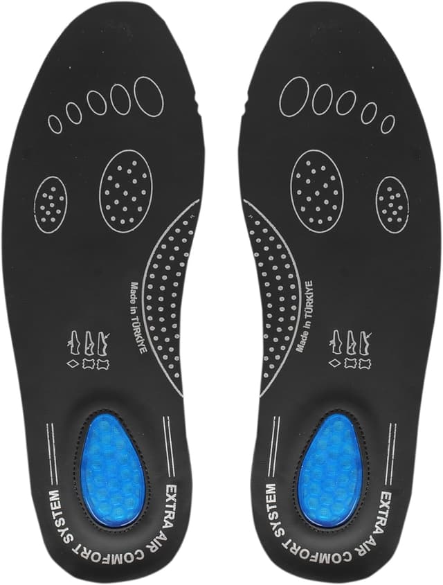 کفی طبی ارتوپدی چرمی Black Vein ژلدار مناسب خار پاشنه Air Confort Fusped سایز 42-43 مشکی کفی طبی ارتوپدی چرمی Black Vein ژلدار مناسب خار پاشنه Air Confort Fusped سایز 42-43 مشکی