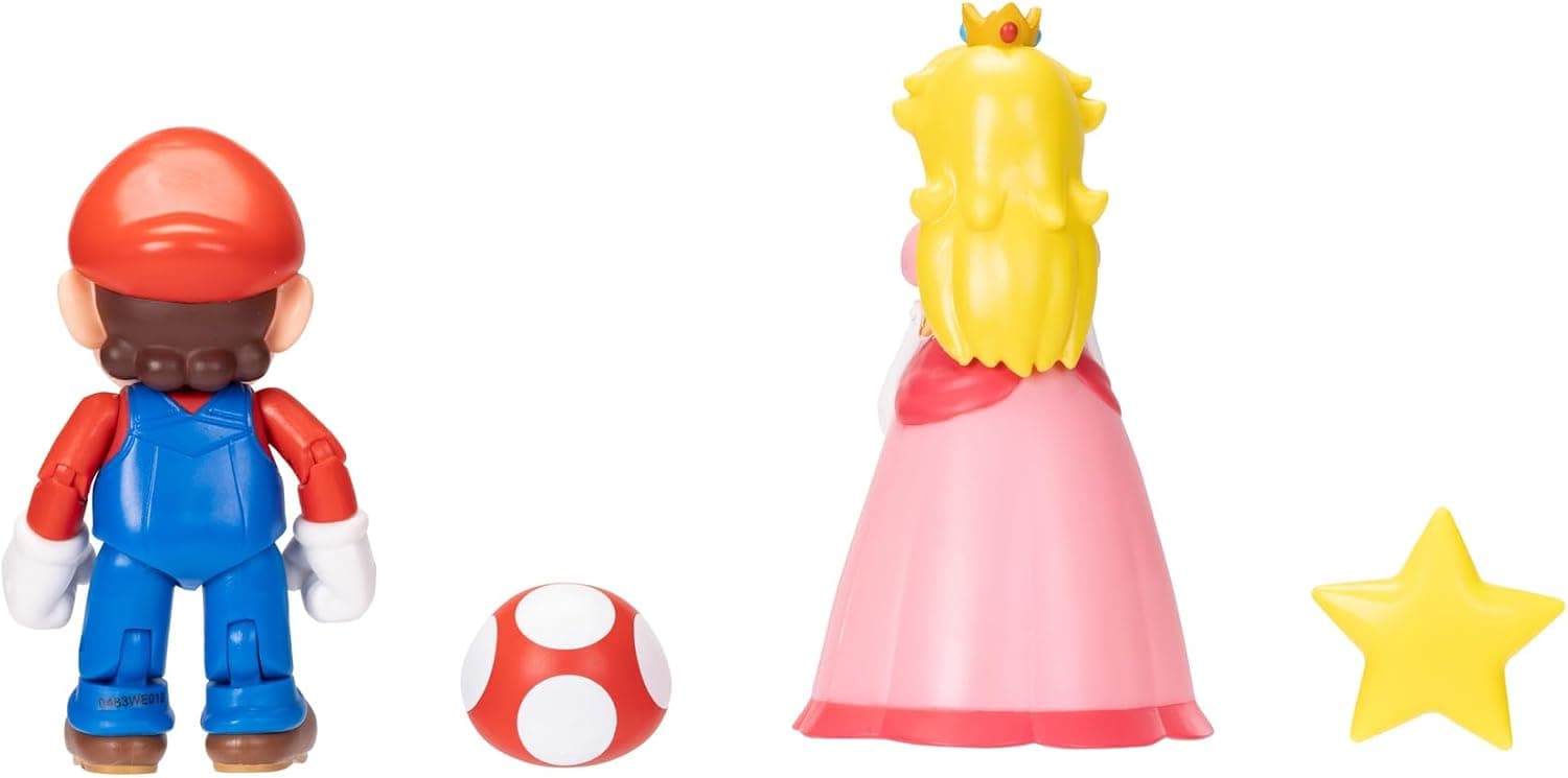 فیگور 4 اینچی دو عددی SUPER MARIO مدل Mario & Peach فیگور 4 اینچی دو عددی SUPER MARIO مدل Mario & Peach