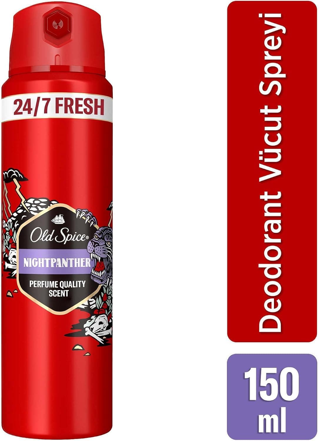 دئودورانت اسپری بدن مردانه Old Spice Night Panther 150 ml دئودورانت اسپری بدن مردانه Old Spice Night Panther 150 ml