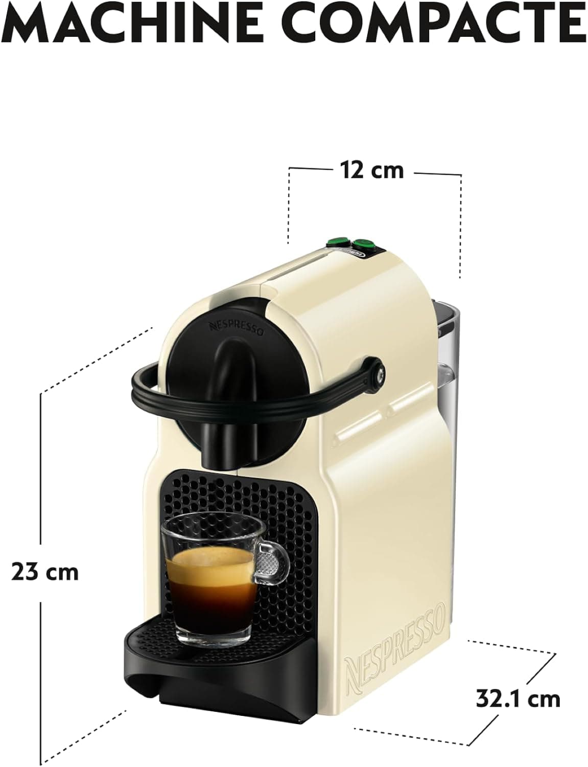 دستگاه قهوه ساز کپسولی Nespresso مدل EN 80.CW Inissia رنگ وانیلی کرمی دستگاه قهوه ساز کپسولی Nespresso مدل EN 80.CW Inissia رنگ وانیلی کرمی