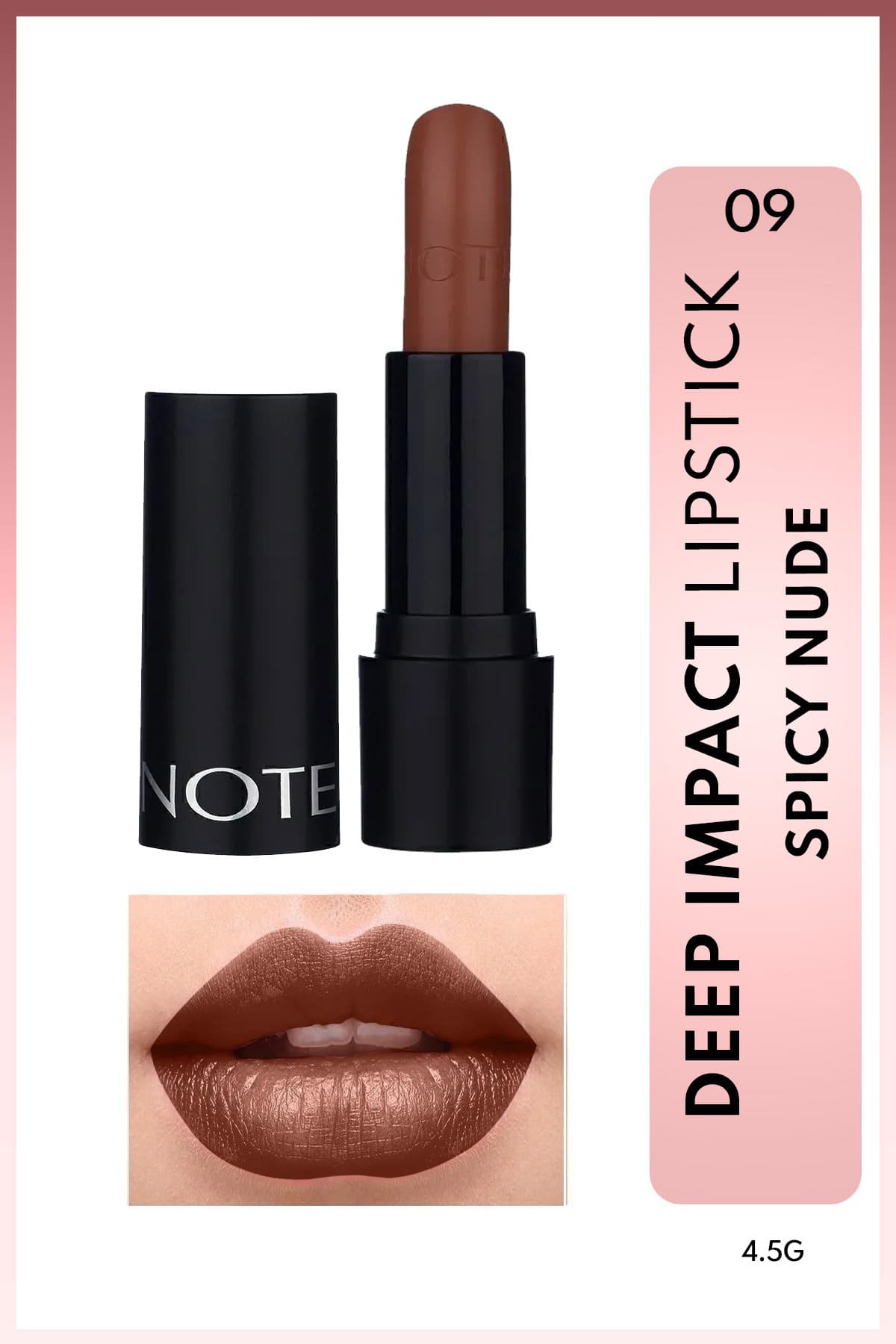 رژ لب Note Cosmetics کرمی نیمه براق مدل 09 Spicy Nude قهوهای رژ لب Note Cosmetics کرمی نیمه براق مدل 09 Spicy Nude قهوهای