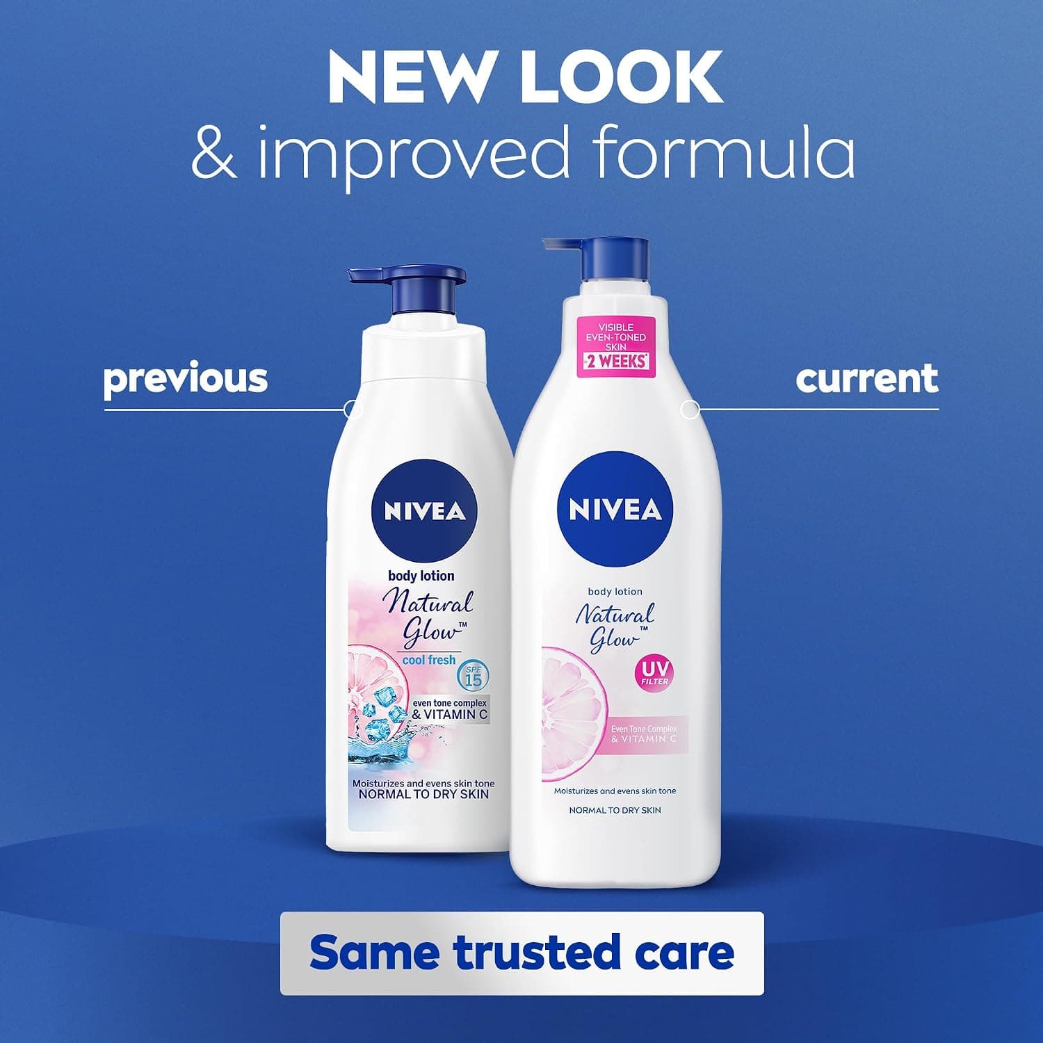 لوسیون بدن NIVEA یکنواختکننده با ویتامین C همه انواع پوست 2x400ml لوسیون بدن NIVEA یکنواختکننده با ویتامین C همه انواع پوست 2x400ml