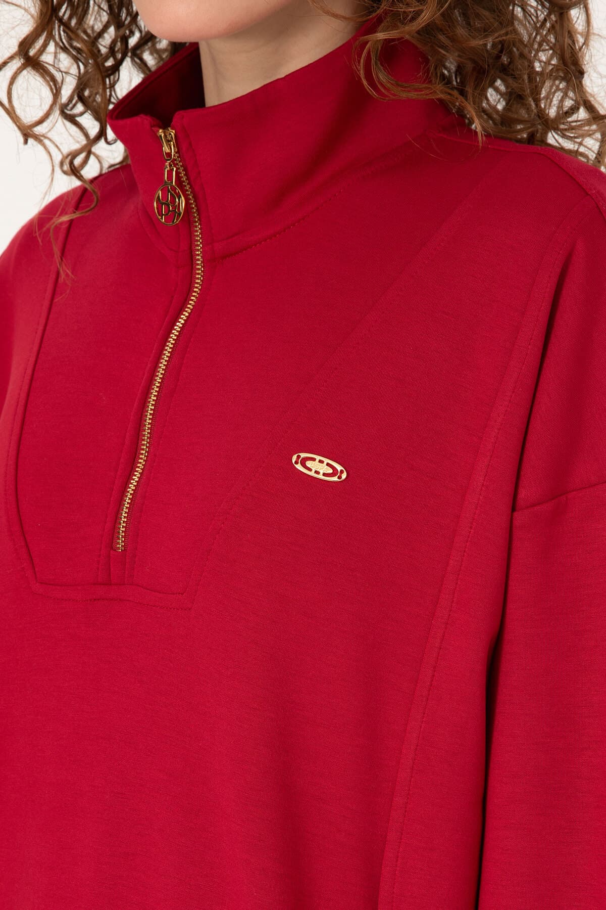 سوئیشرت زنانه U.S. Polo Assn. یقه ایستاده زیپدار تمشکی تیره مدل 50314221-VR104 سوئیشرت زنانه U.S. Polo Assn. یقه ایستاده زیپدار تمشکی تیره مدل 50314221-VR104