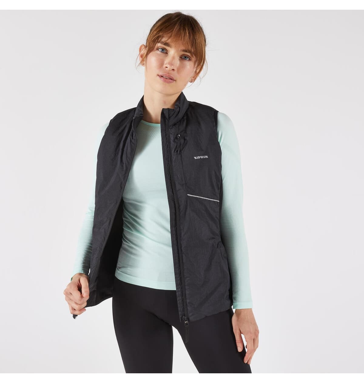 جلیقه دویدن زنانه Decathlon Kiprun مشکی مدل SM 500 Run Warm جلیقه دویدن زنانه Decathlon Kiprun مشکی مدل SM 500 Run Warm