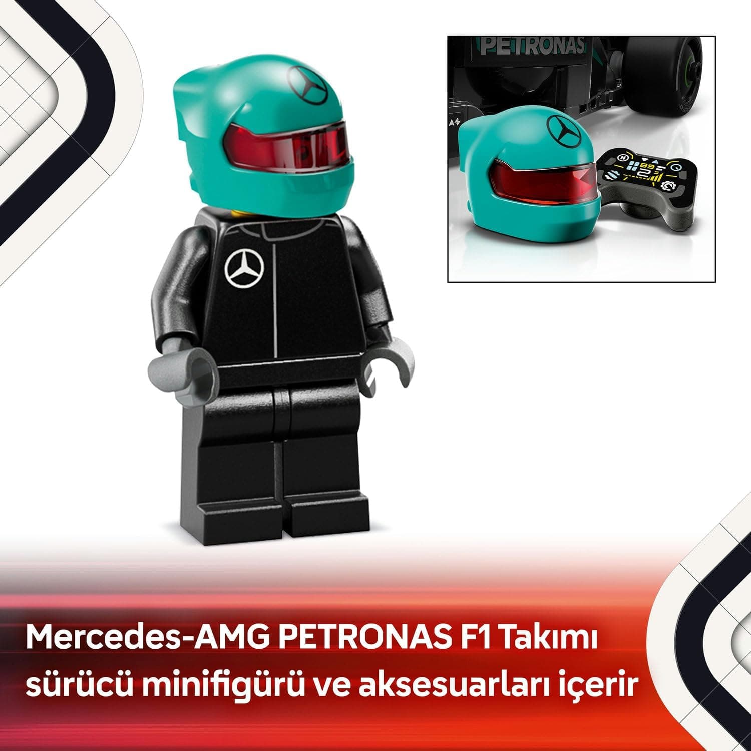 لگو Speed Champions Mercedes-AMG F1 W15 ماشین مسابقهای مدل 77244 لگو Speed Champions Mercedes-AMG F1 W15 ماشین مسابقهای مدل 77244