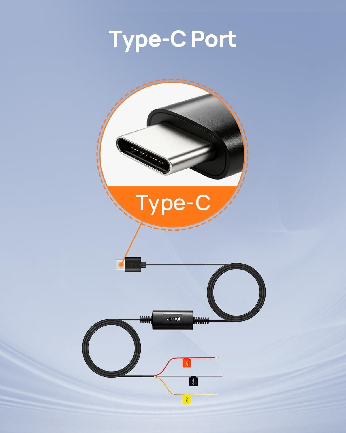کیت سیمکشی دوربین خودرو 70mai مدل UP03، USB 10ft، مناسب M500 X200 A810 کیت سیمکشی دوربین خودرو 70mai مدل UP03، USB 10ft، مناسب M500 X200 A810