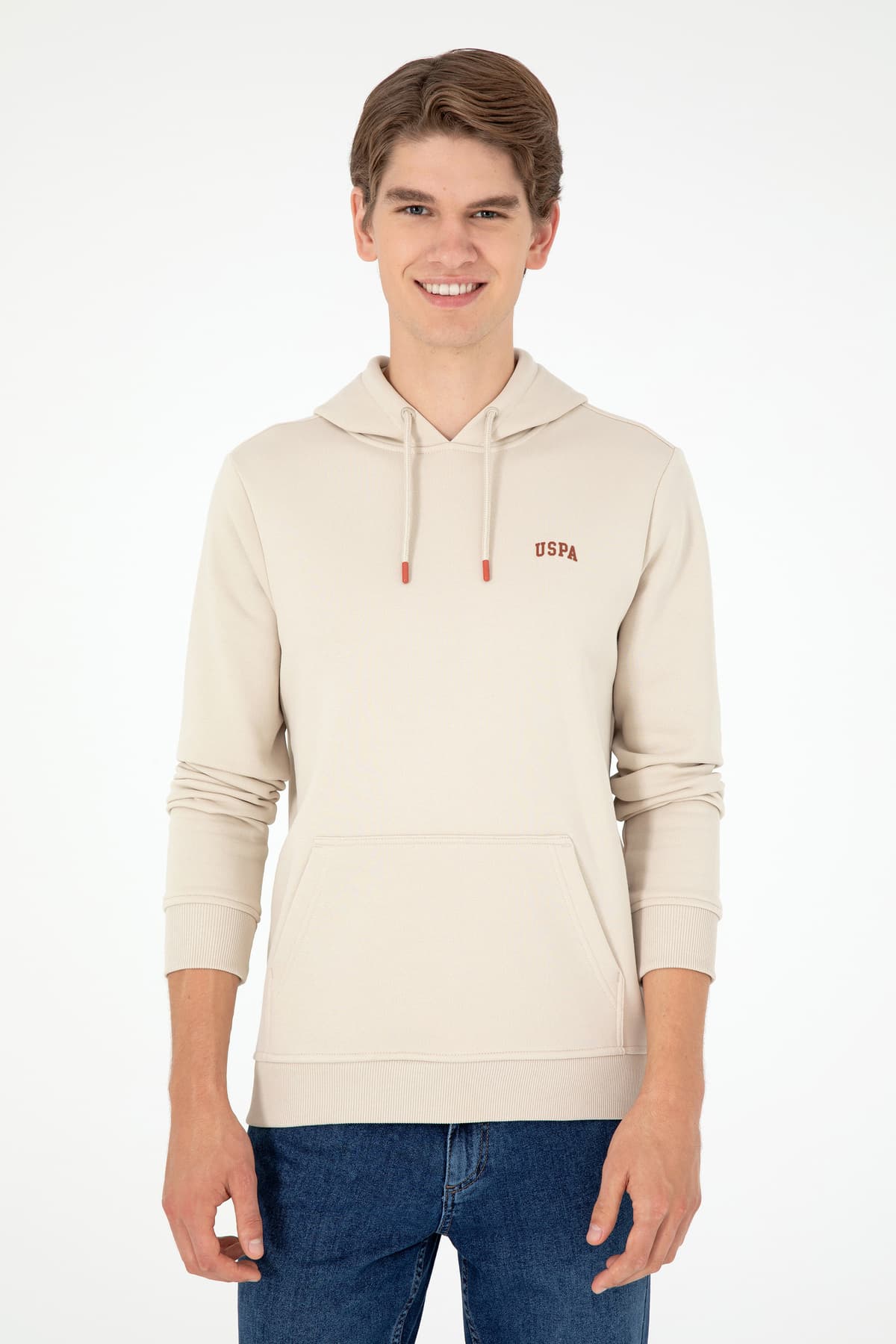 سوئیشرت مردانه U.S. Polo Assn. کلاهدار کرکی رنگ سنگی مدل 50295176-VR049 سوئیشرت مردانه U.S. Polo Assn. کلاهدار کرکی رنگ سنگی مدل 50295176-VR049