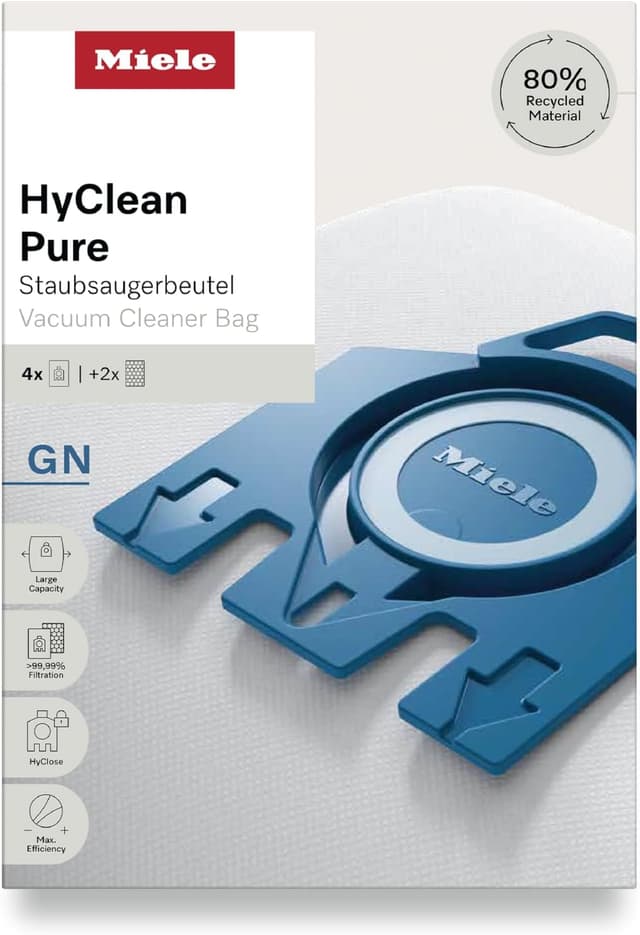 کیسه جاروبرقی Miele اورجینال مدل 12421130 GN HyClean Pure ۴ عددی همراه فیلتر کیسه جاروبرقی Miele اورجینال مدل 12421130 GN HyClean Pure ۴ عددی همراه فیلتر