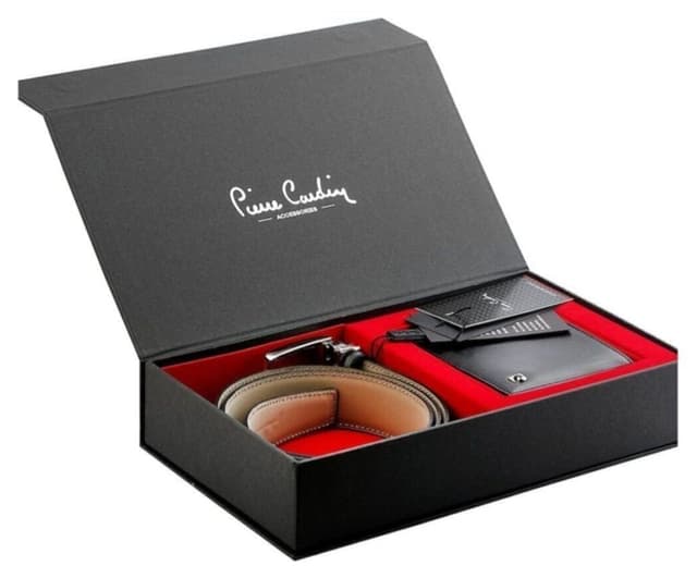 ست کمربند و کیف پول مردانه Pierre Cardin چرم %100 ست کمربند و کیف پول مردانه Pierre Cardin چرم %100