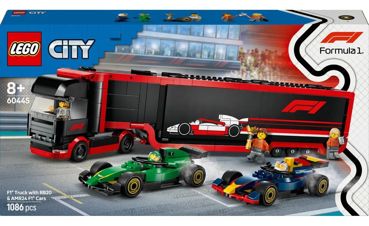 لگو City کامیون F1 ماشینهای RB20 و AMR24 مدل 60445 لگو City کامیون F1 ماشینهای RB20 و AMR24 مدل 60445