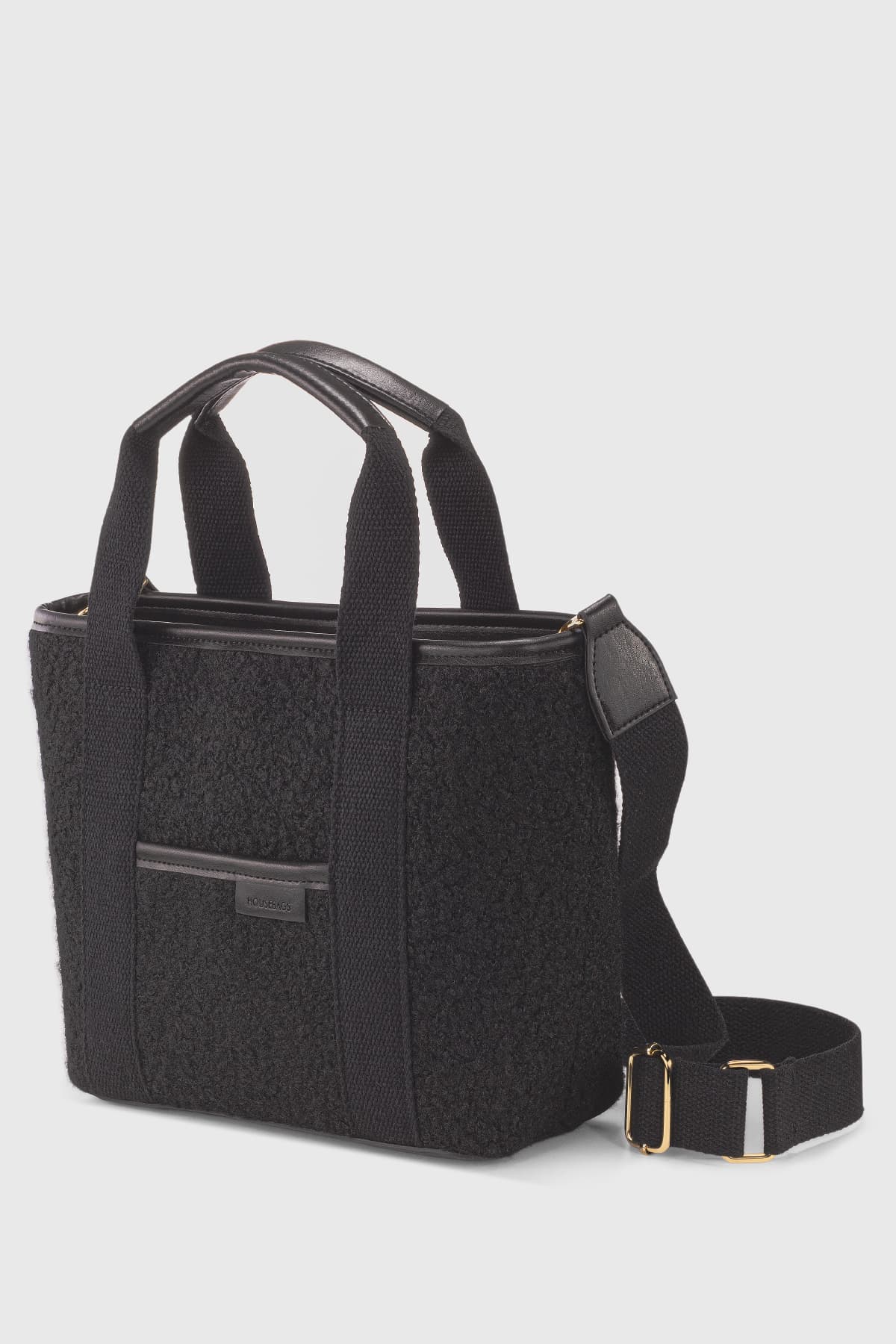 کیف زنانه Housebags کانواس مشکی با خز مصنوعی دو دسته مدل 246 کیف زنانه Housebags کانواس مشکی با خز مصنوعی دو دسته مدل 246