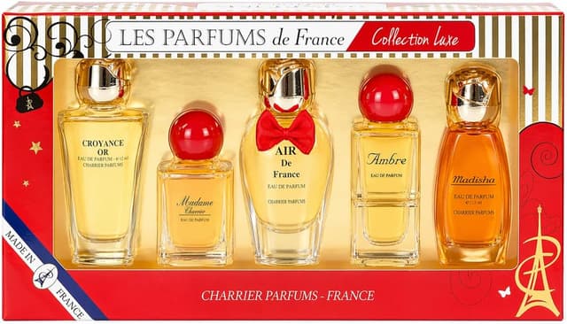ست هدیه 5 تایی عطر Charrier Parfums Collection Luxe Eau de Parfum 49, 7 ml ست هدیه 5 تایی عطر Charrier Parfums Collection Luxe Eau de Parfum 49, 7 ml