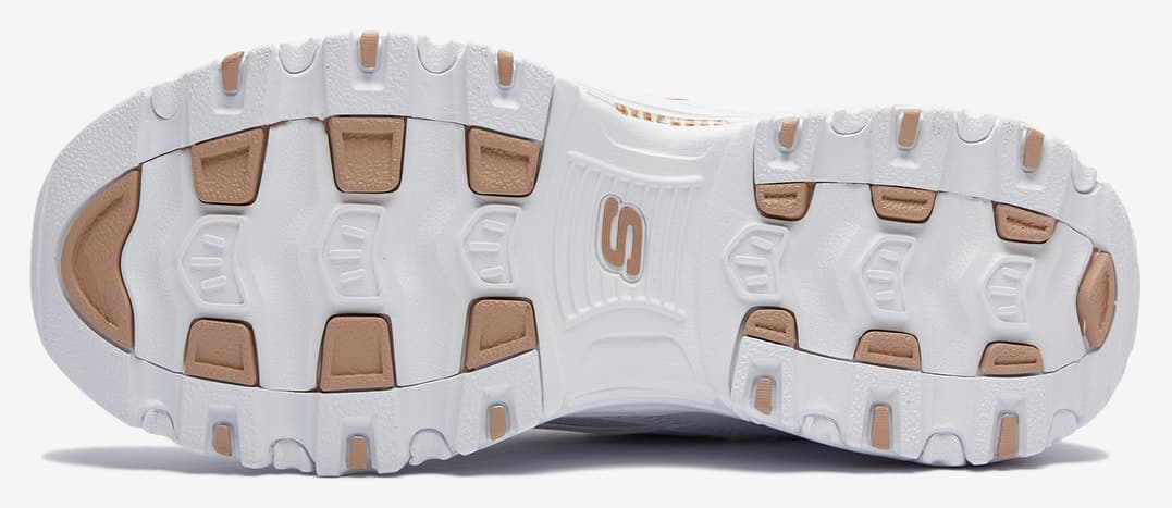 کفش اسنیکرز زنانه Skechers D'lites Biggest Fan سفید/صورتی/طلایی مدل 11931 WTRG کفش اسنیکرز زنانه Skechers D'lites Biggest Fan سفید/صورتی/طلایی مدل 11931 WTRG