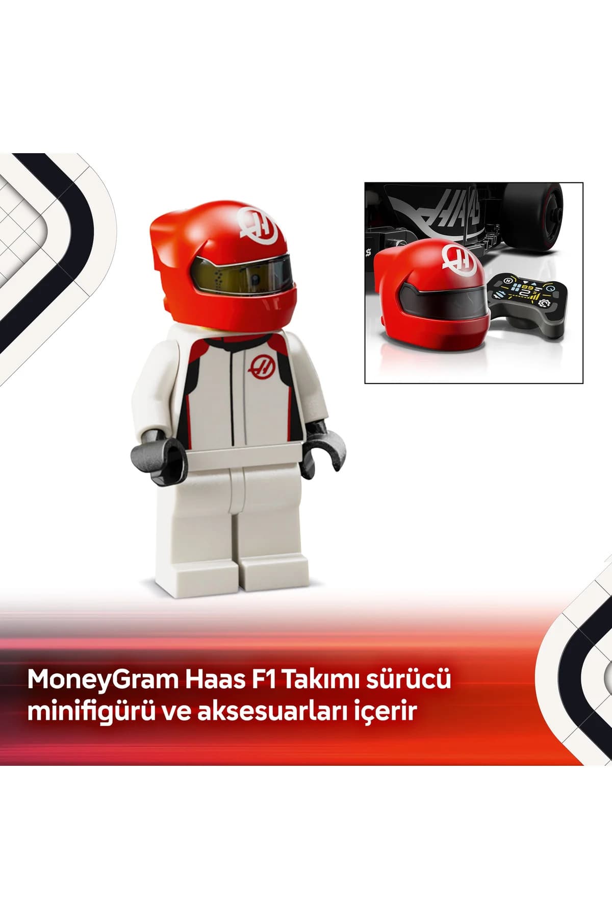 ماشین مسابقهای اسباببازی لگو Speed Champions MoneyGram Haas F1® Team VF-24 مدل 77250 ماشین مسابقهای اسباببازی لگو Speed Champions MoneyGram Haas F1® Team VF-24 مدل 77250